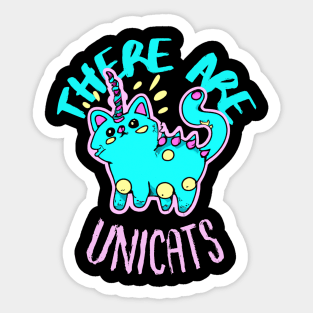 Cute Crazy Psycedelic Unicorn Cat Chimaera Artwork Sticker